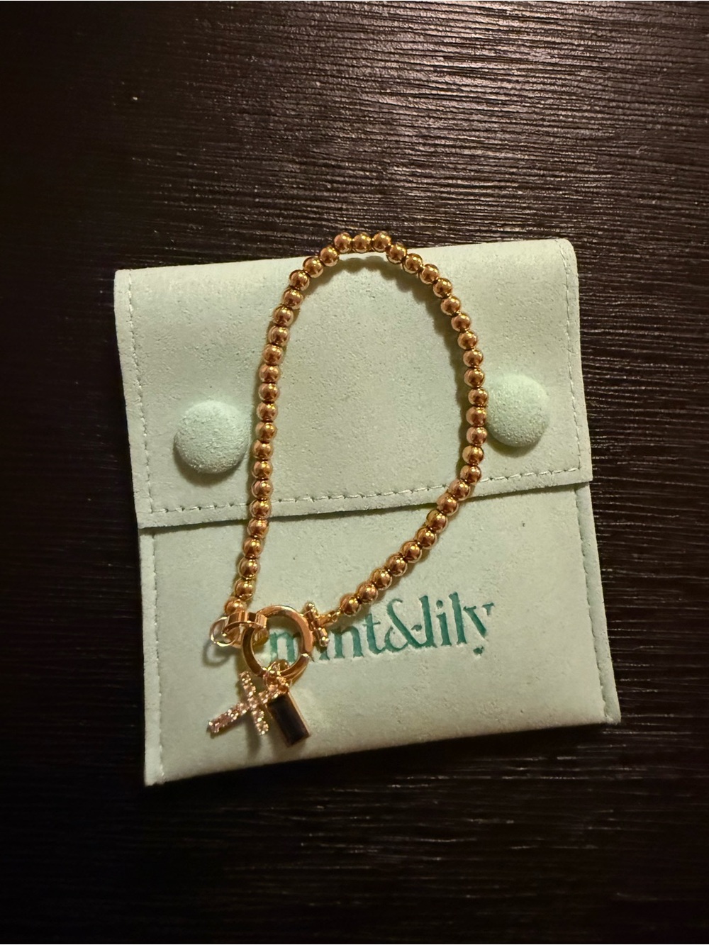 Gold Bracelet - Mint & Lily